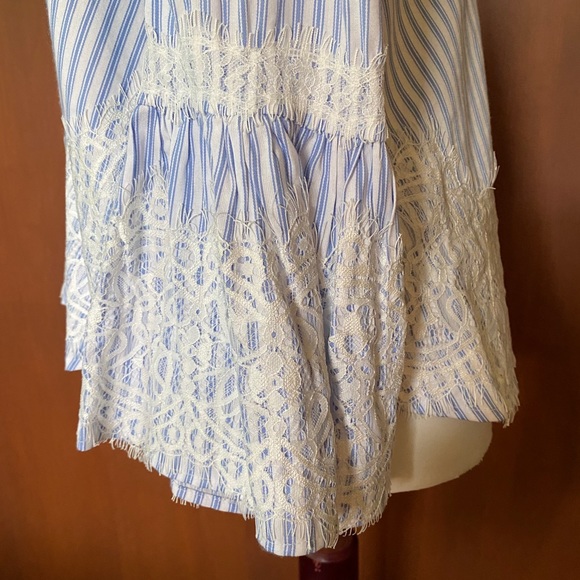 NWT Zara striped top with lace - Picture 6 of 7